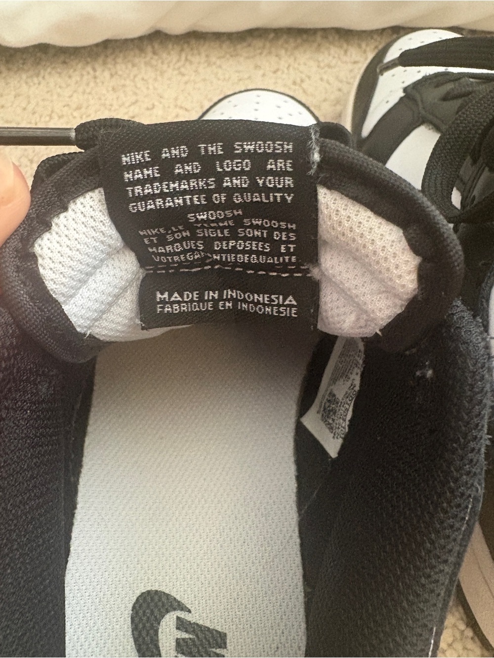 Nike Dunk Low “Panda” Sneakers | Women’s Size 8.5 | Gently Used - Picture 8 of 9